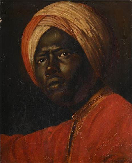 PORTRAIT OF A MAN WEARING A TURBAN - Horace Vernet