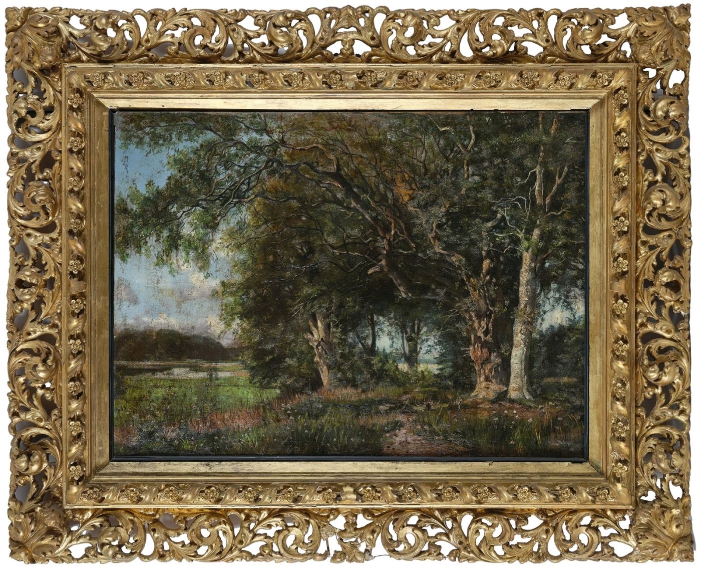 Artwork by Paul Franz Flickel, Bäume am Wasser, Made of oil on canvas