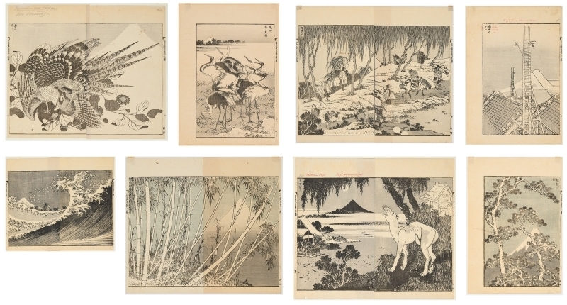 Artwork by Katsushika Hokusai, Aus: Fugaku Hiakkei (Hundert Ansichten des Fuji, Made of Holzschnitte