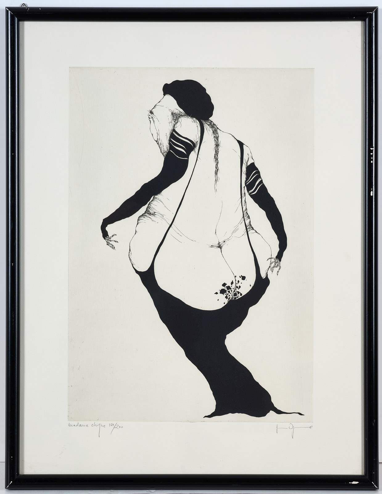 Artwork by Gertrude Degenhardt, Madame Chique, Made of etching