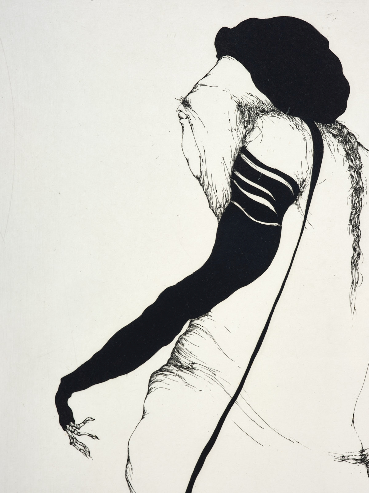 Artwork by Gertrude Degenhardt, Madame Chique, Made of etching