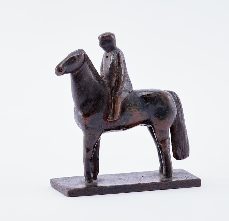 Artwork by Gerhard Marcks, Kleiner Reiter, Made of Bronze
