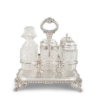 Regency Sterling Silver Cruet Set, - Edward Barnard