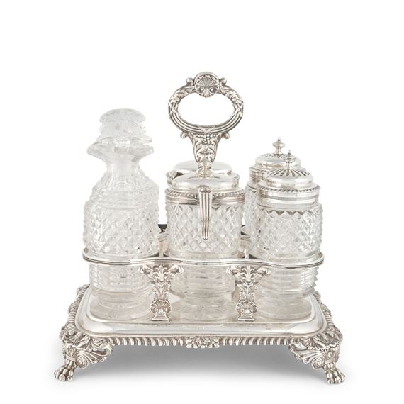Regency Sterling Silver Cruet Set, - Edward Barnard