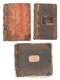EARLY PHOTOGRAPHY]. A group of 3 ledgers kept by American photographer F. Gutekunst. Ca 1880s-1910s - Frederick Gutekunst