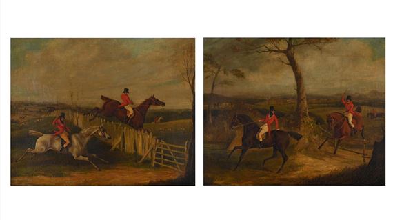 OVER THE FENCE; AND ON THE SCENT - Henry Thomas Alken