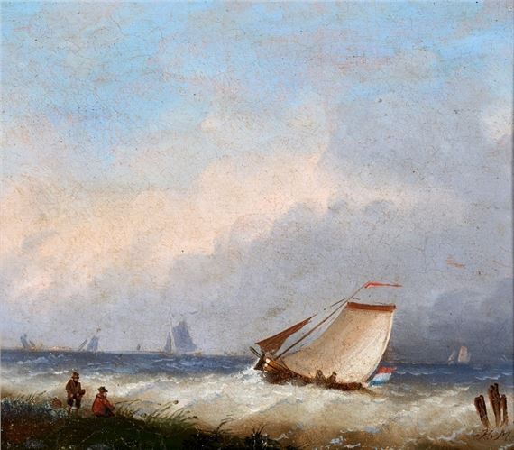 Küstenszene mit Segelbooten - Hendrik Willem Mesdag