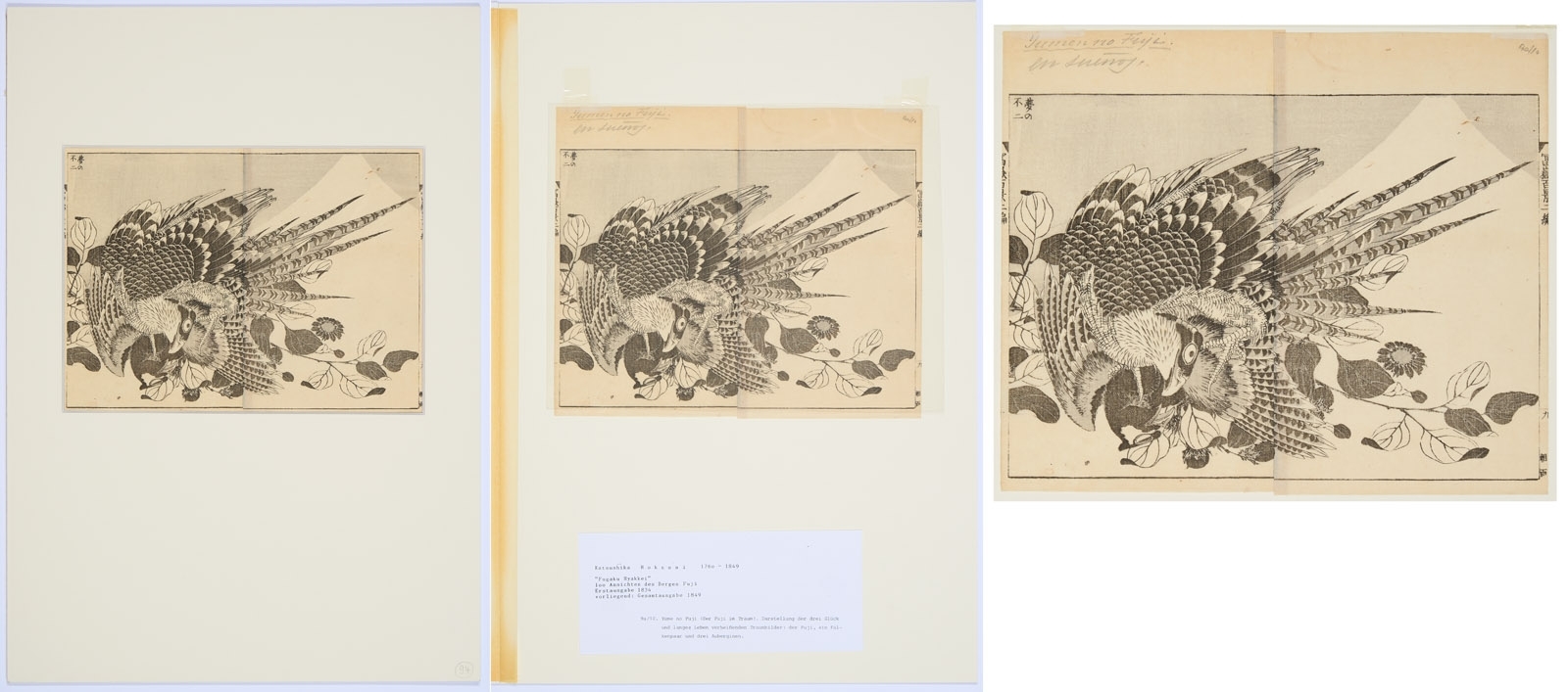 Artwork by Katsushika Hokusai, Aus: Fugaku Hiakkei (Hundert Ansichten des Fuji, Made of Holzschnitte