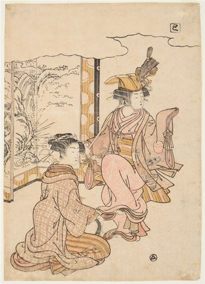 To, Zwei Geishas - Isoda Koryusai