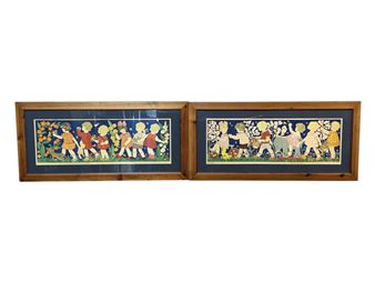 Pair of early 20th century Austrian Secessionist figural prints - Herta Breit