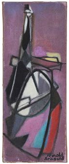 Purple Abstract Painting - Reynold Arnould