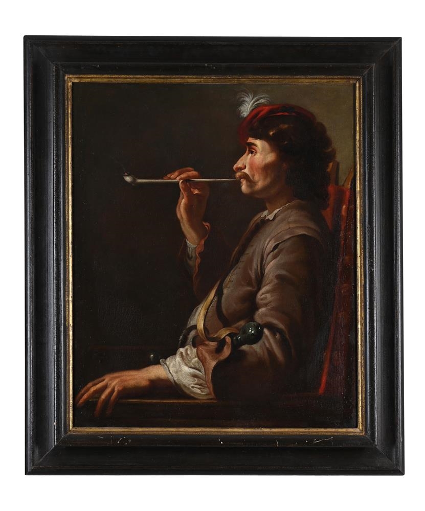 Matthias Stomer | PORTRAIT OF A MAN SMOKING A PIPE | MutualArt