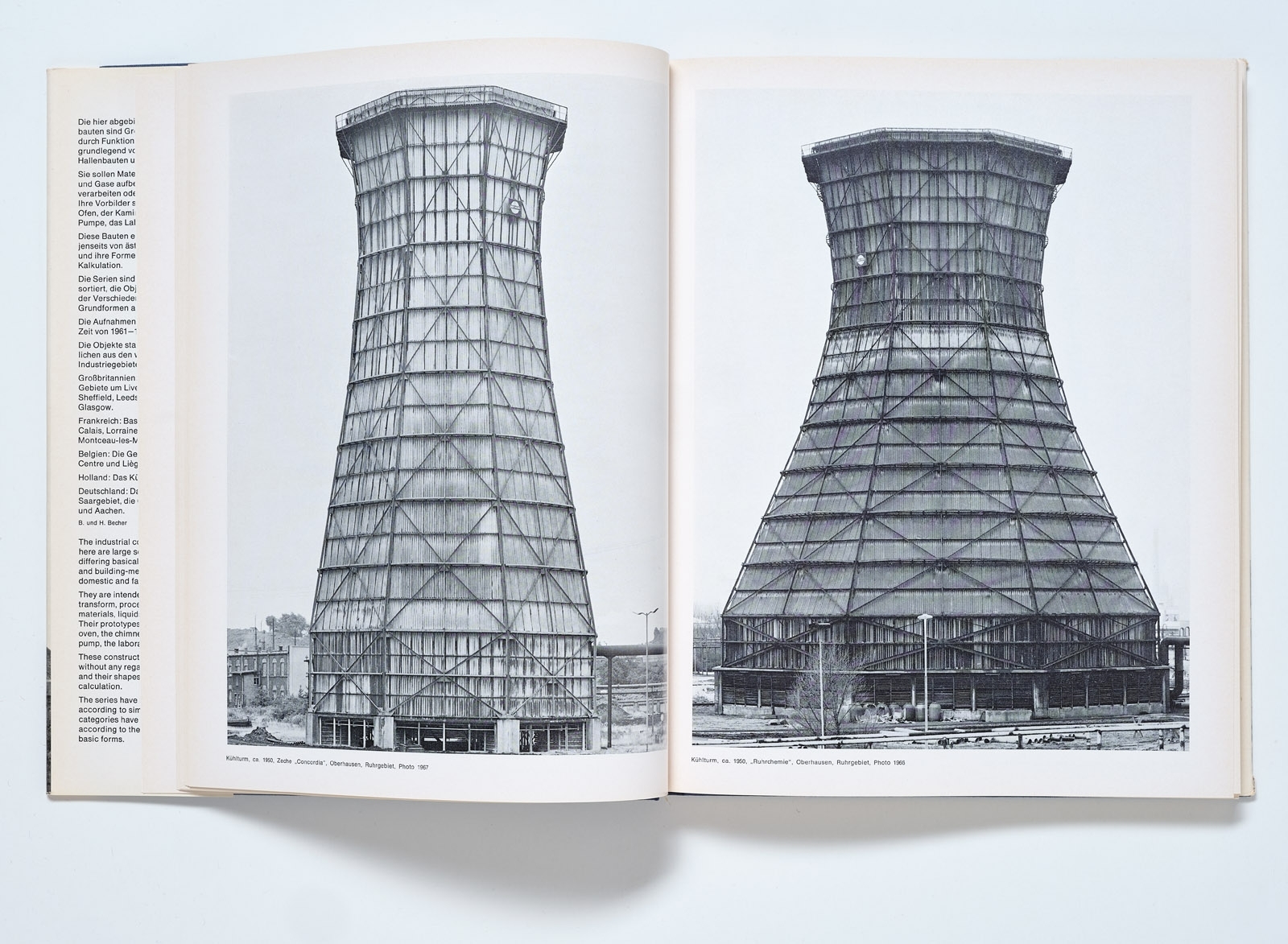 Artwork by Bernd & Hilla Becher, Anonyme Skulpturen - Eine Typologie technischer Bauten, Made of Leineneinband
