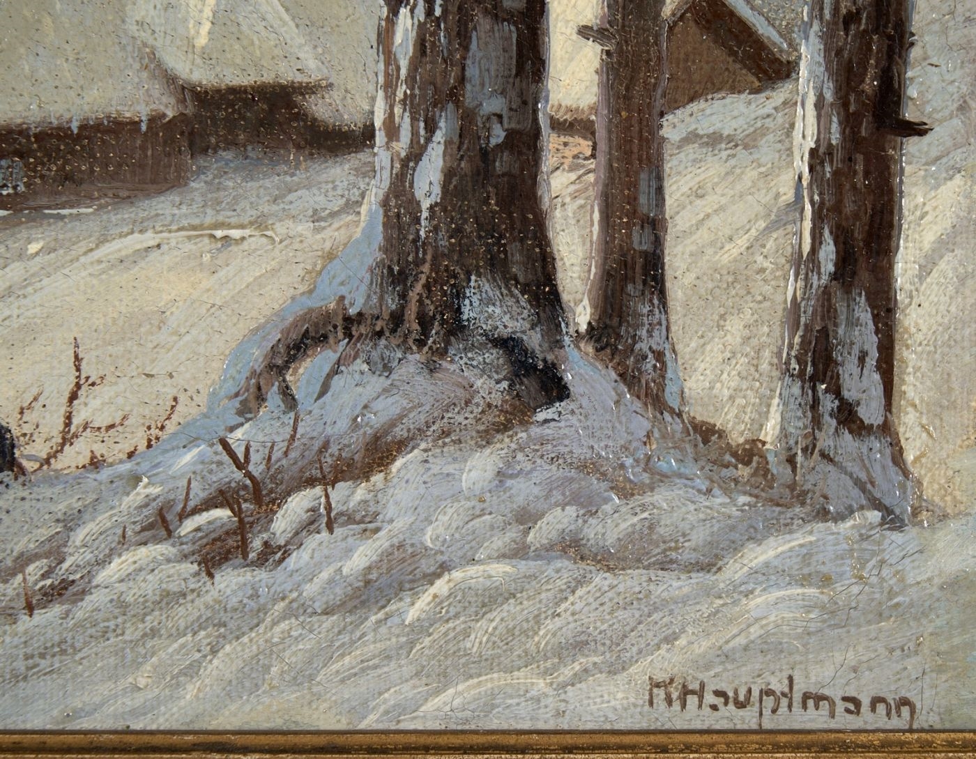 Artwork by Karl Hauptmann, Blick in ein verschneites Schwarzwaldtal, Made of oil on canvas