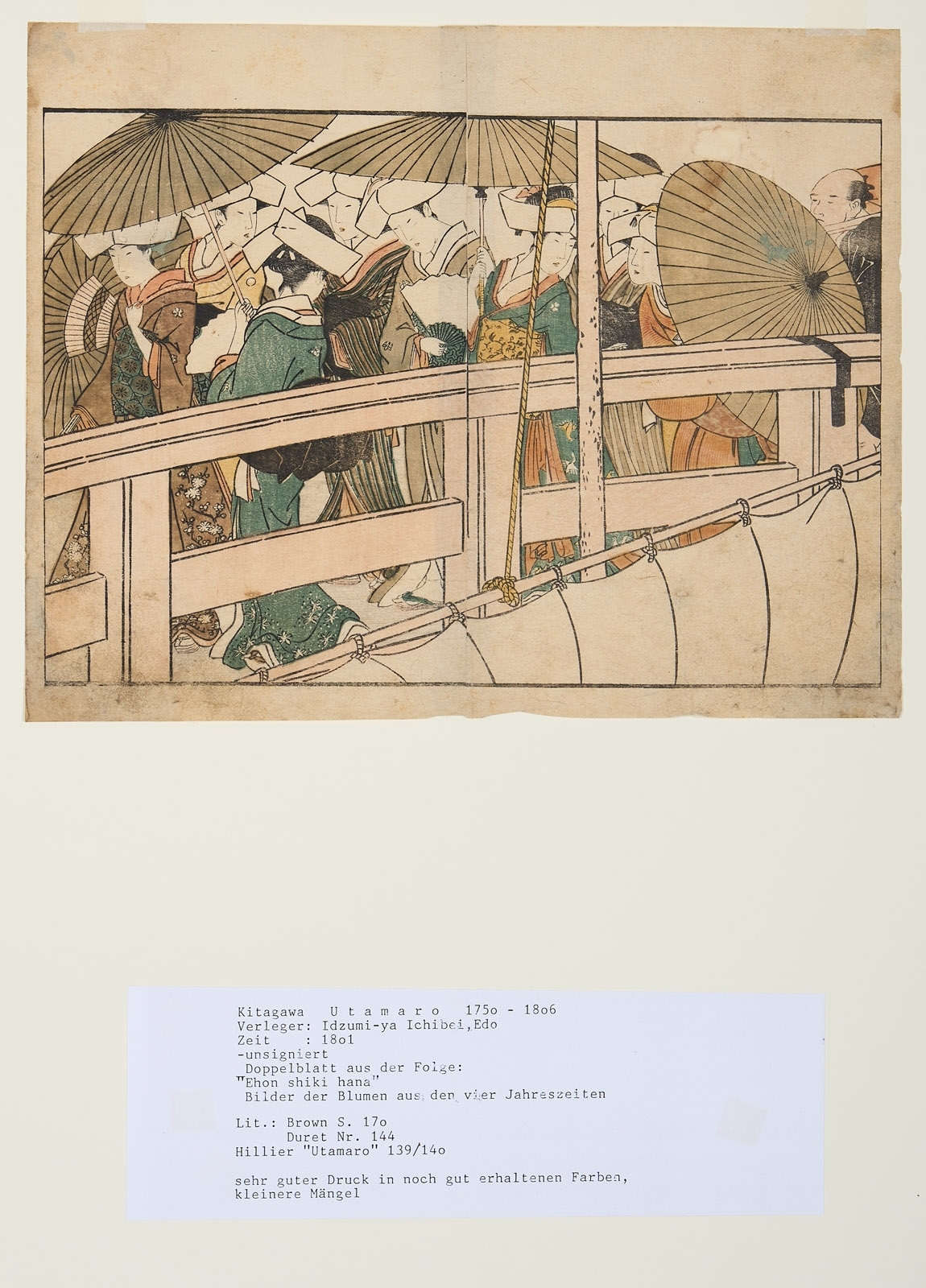 Artwork by Kitagawa Utamaro, Spielende Kinder, Made of color woodcut