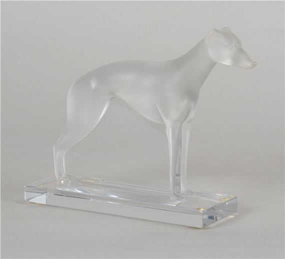 Perceval Greyhound Sculpture by René Lalique, Late 20th Century