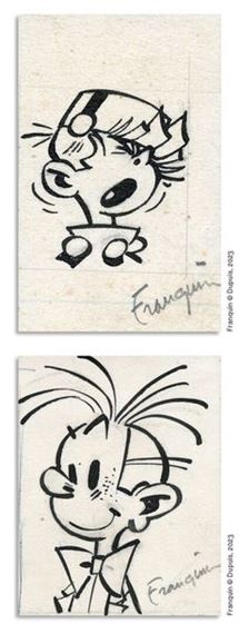 Set of two original illustrations signed and produced in the late 1950s