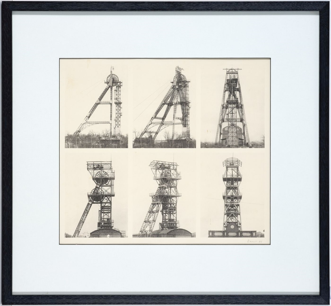 Artwork by Bernd & Hilla Becher, Förderturm, Made of offset lithograph