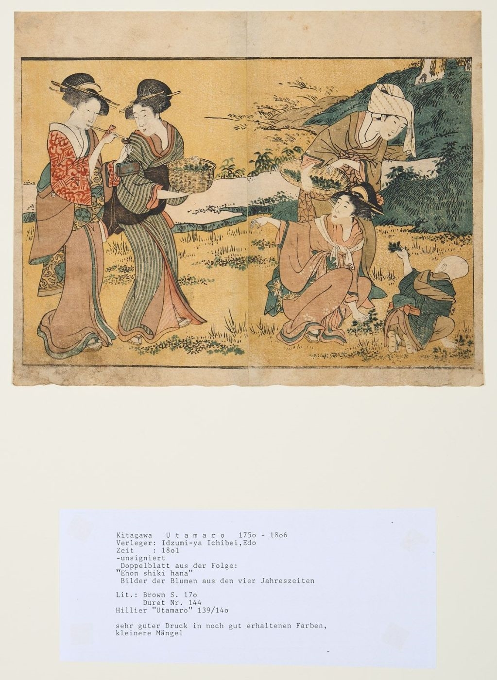 Artwork by Kitagawa Utamaro, Spielende Kinder, Made of color woodcut