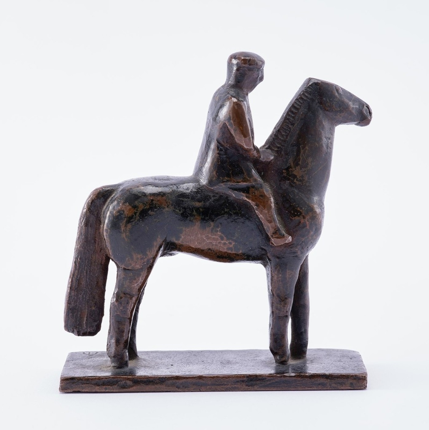 Artwork by Gerhard Marcks, Kleiner Reiter, Made of Bronze