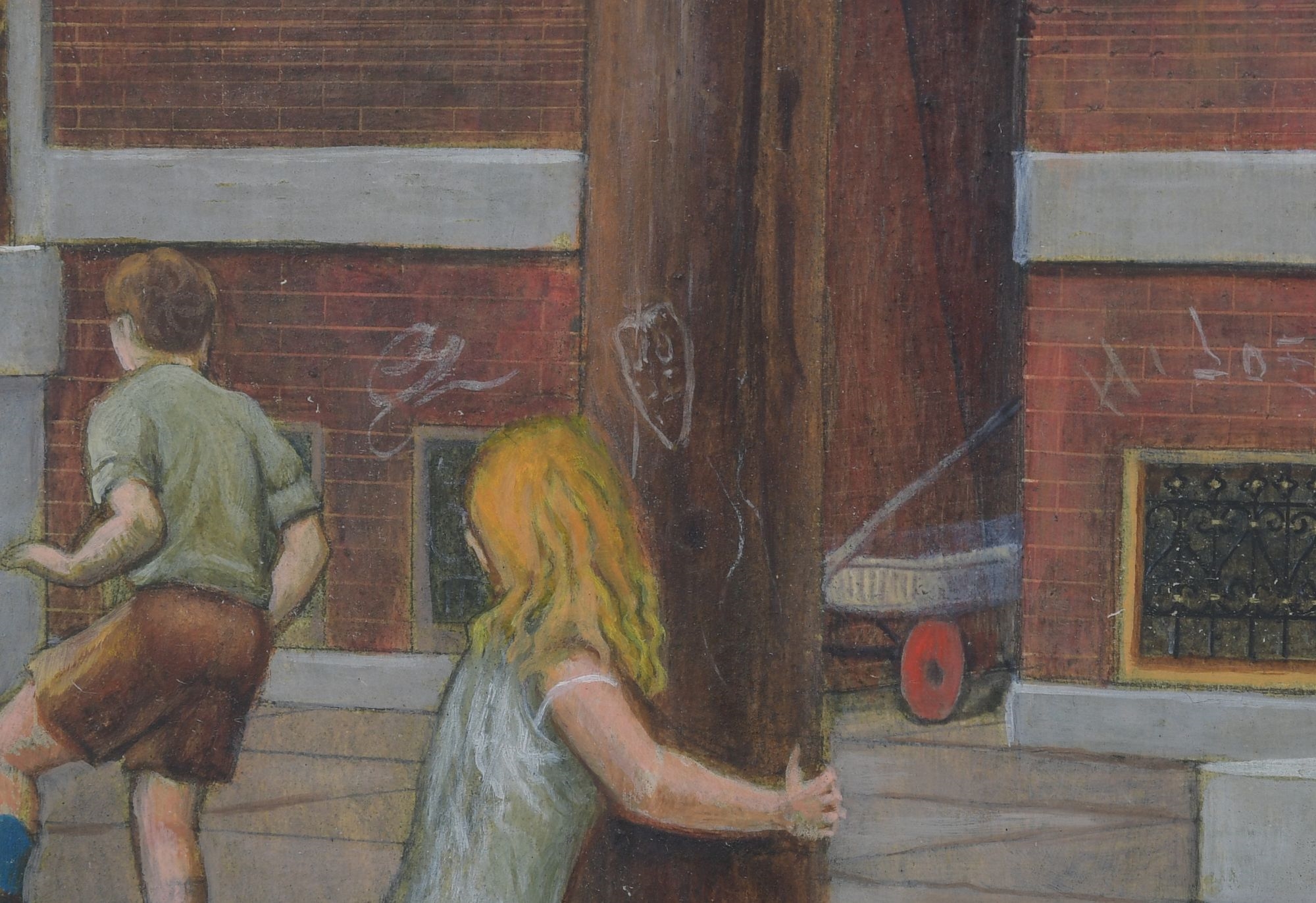 Artwork by James P. Bonelli, Spring in the City, Made of Oil On Board