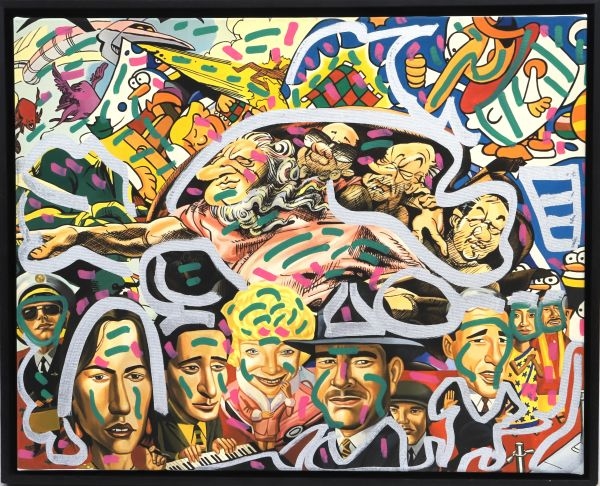 Artwork by Gudmundur Gudmundsson, Untitled, Made of Impression Sur Toile, Technique Mixte