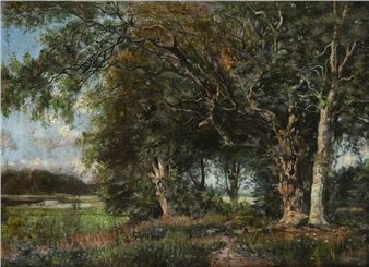 Bäume am Wasser - Paul Franz Flickel