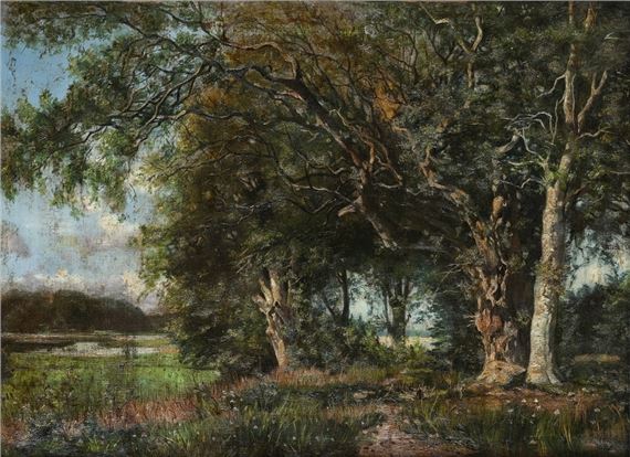 Bäume am Wasser - Paul Franz Flickel