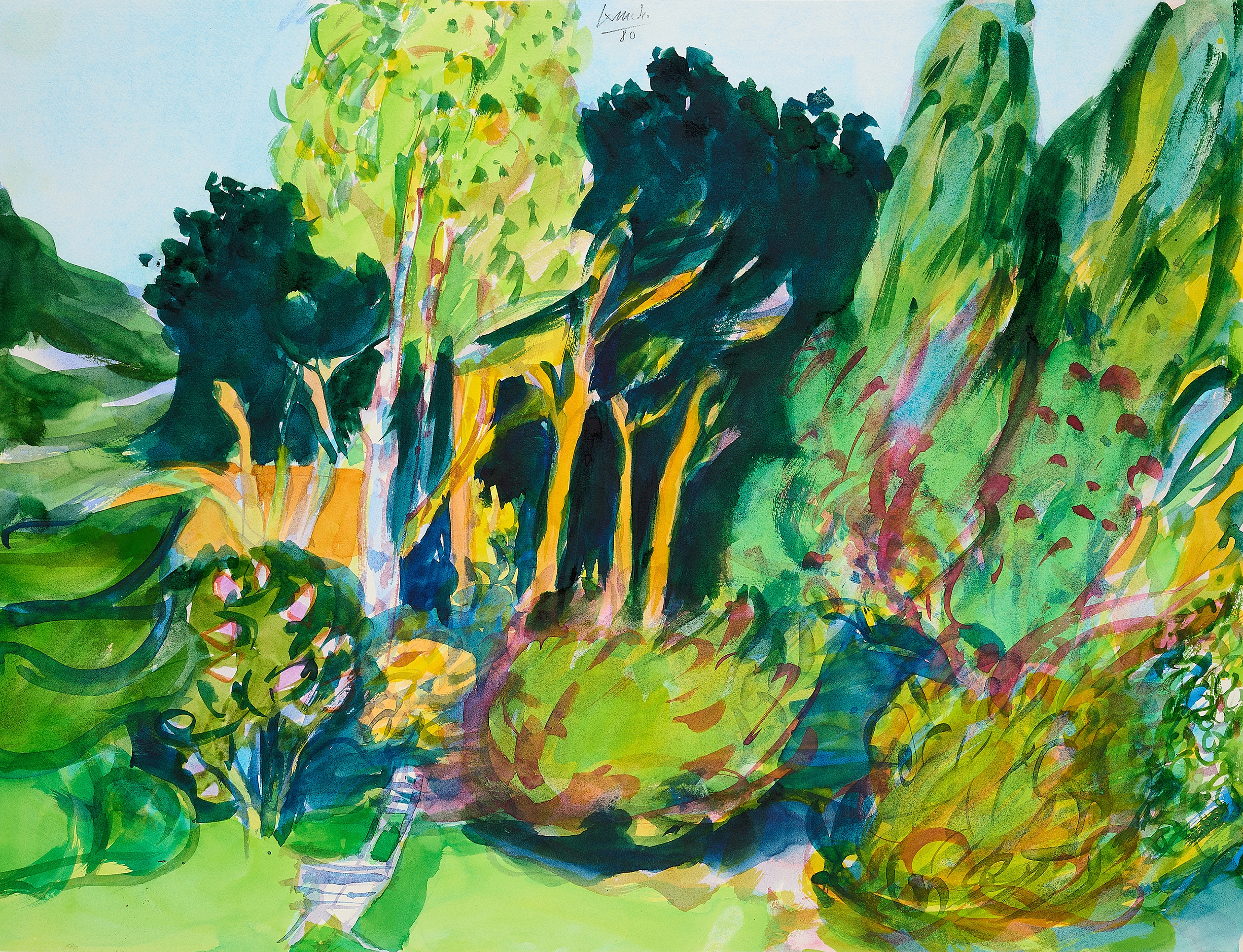 Artwork by Dietmar Lemcke, Mixed Lot of 5 Watercolours, Made of Watercolour On Thin Card