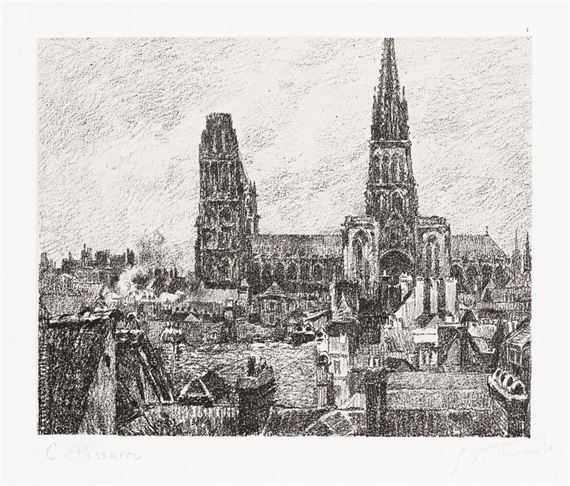 Le Vieux Quartier de Rouen - Camille Pissarro