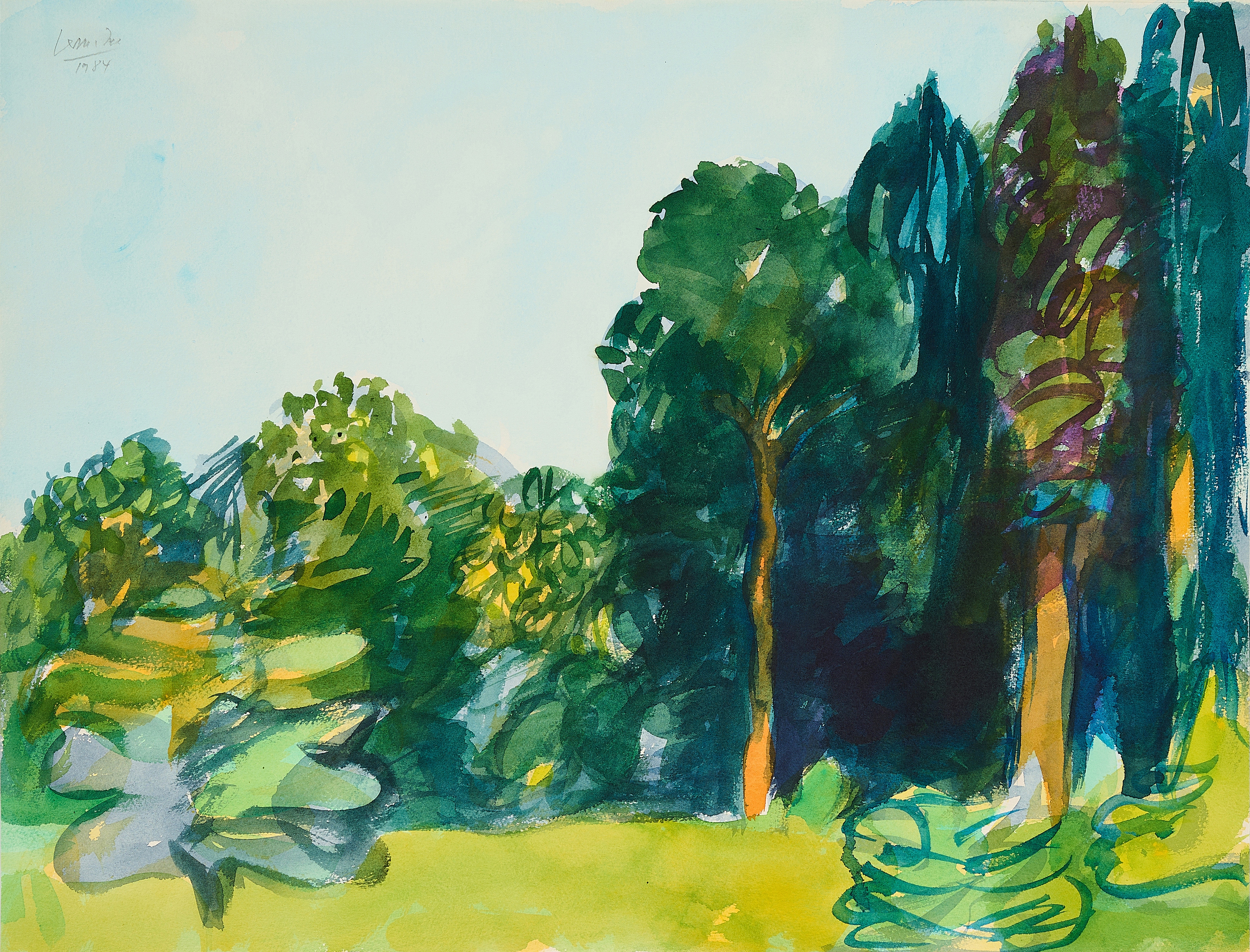 Artwork by Dietmar Lemcke, Mixed Lot of 5 Watercolours, Made of Watercolour On Thin Card