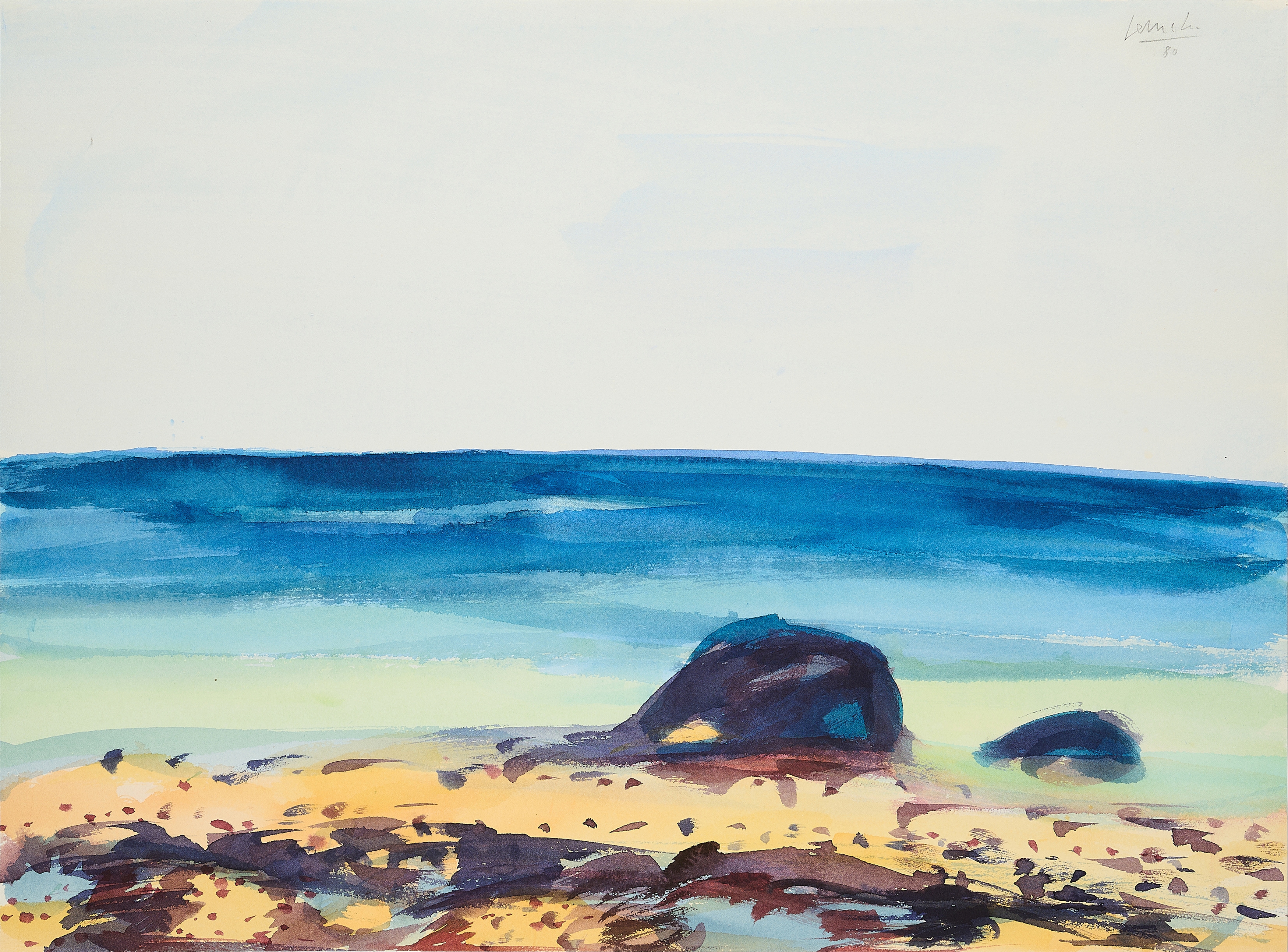 Artwork by Dietmar Lemcke, Mixed Lot of 5 Watercolours, Made of Watercolour On Thin Card