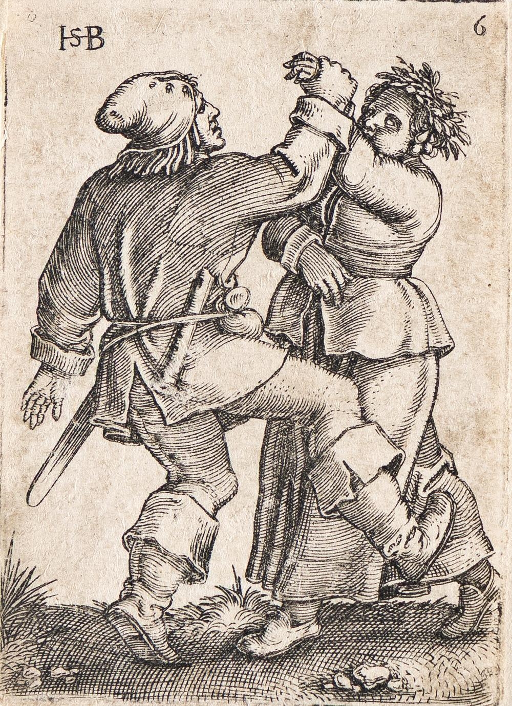 Artwork by Hans Sebald Beham, Dancing Couple, Made of Engraving