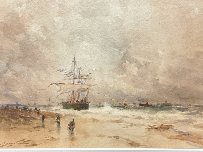George Edward Horton | a collier brig aground on the Black Middens ...