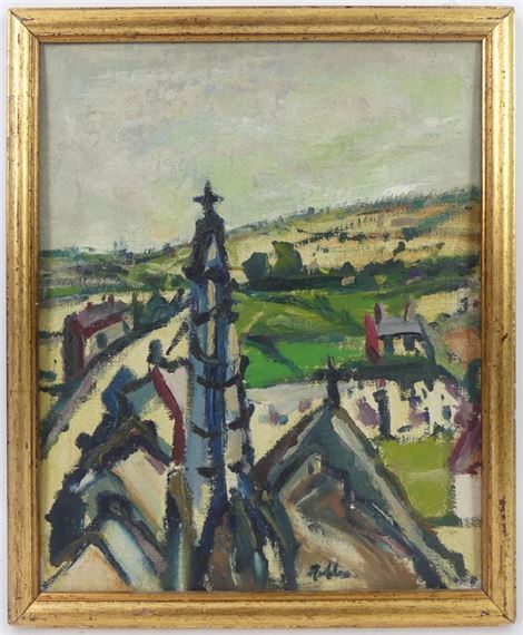 landscape scene, Locronan, Brittany - Guy Roddon