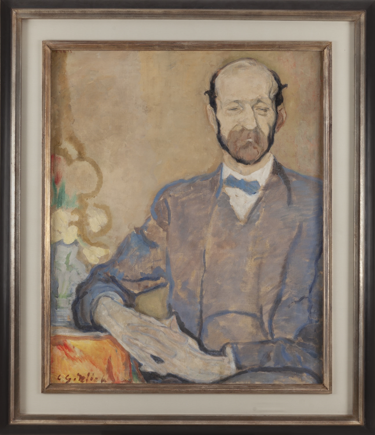 Artwork by Leopold Gottlieb, Portrait of Professor Georges Bohn, Made of Oil / Canvas