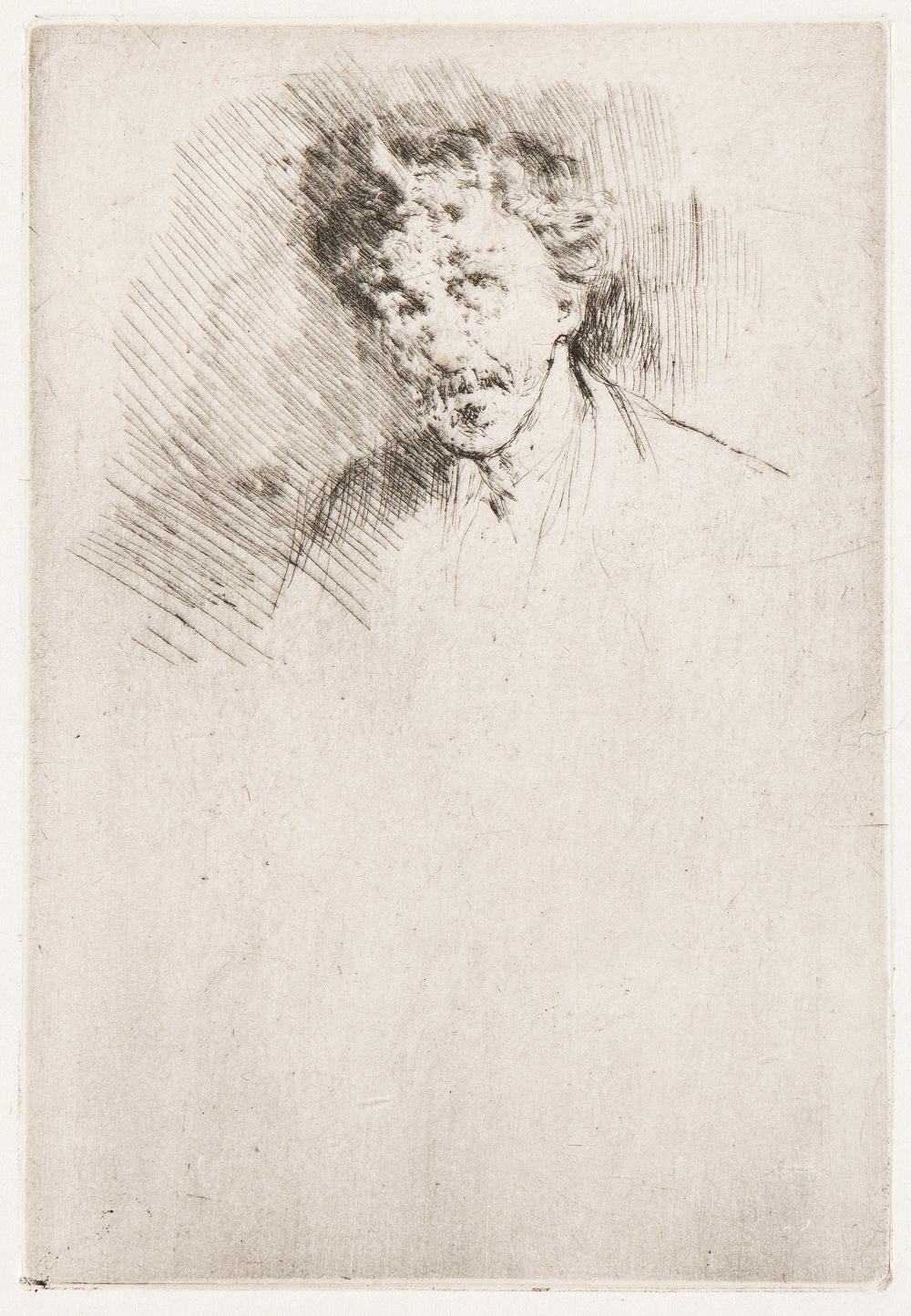 Artwork by James Abbott McNeill Whistler, Whistler With the White Lock, Made of Etching And Drypoint