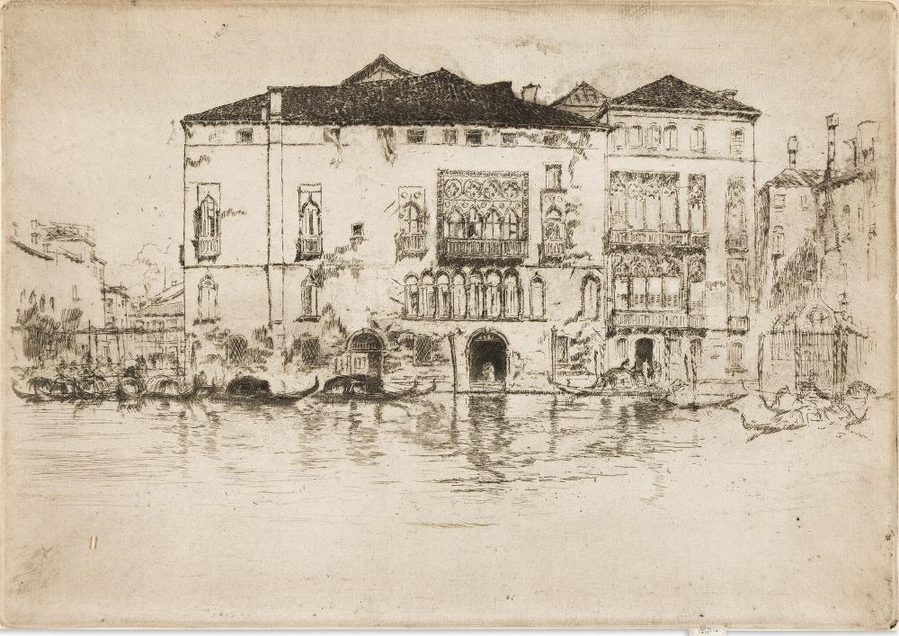 Artwork by James Abbott McNeill Whistler, The Palaces, Made of Etching On Antique Laid Paper