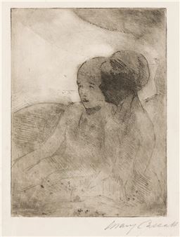 Two Ladies in a Loge, Facing Left - Mary Cassatt