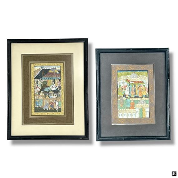 2 Persian Miniatures - Persian School
