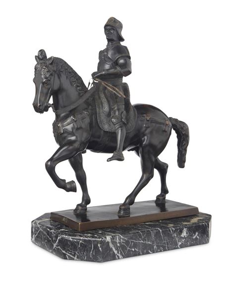 A patinated bronze equestrian statue of Bartolomeo Colleoni - Andrea del Verrocchio