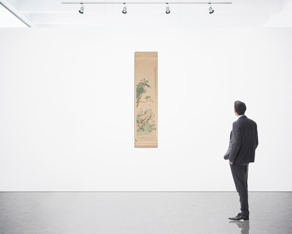 Artwork by Ma Jiatong, Birds and flowers, Made of Ink And Pigment On Silk Mounted To A Fabric/Paper Scroll