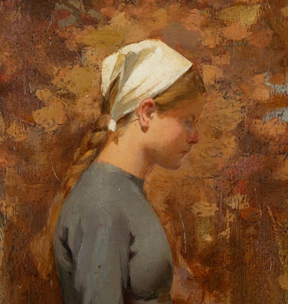 Artwork by Charles Morgan McIlenney, The Turkey Girl, Made of Oil On Canvas