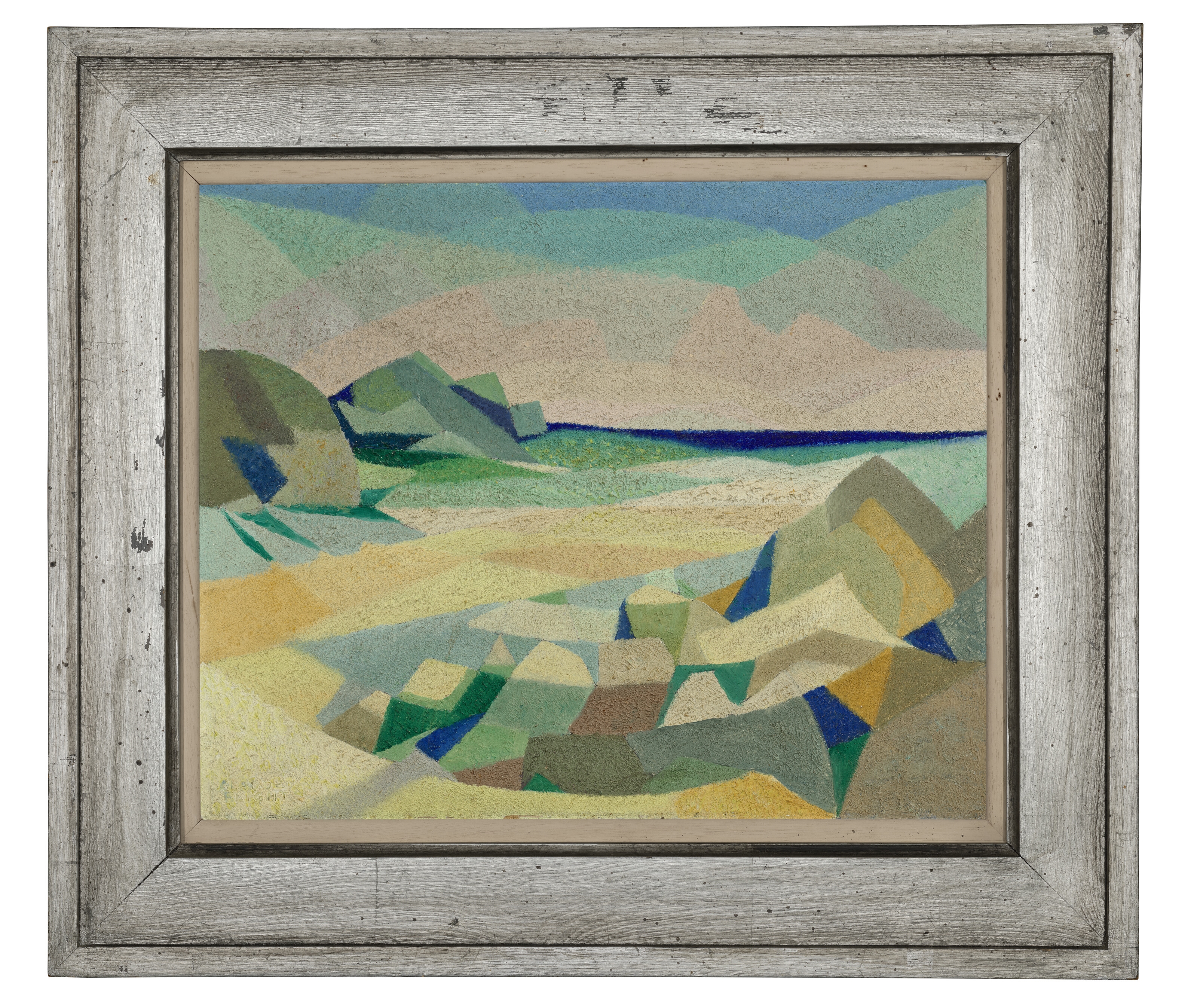 Artwork by Claude Flight, Sea-beach and Rocks, Made of oil on board