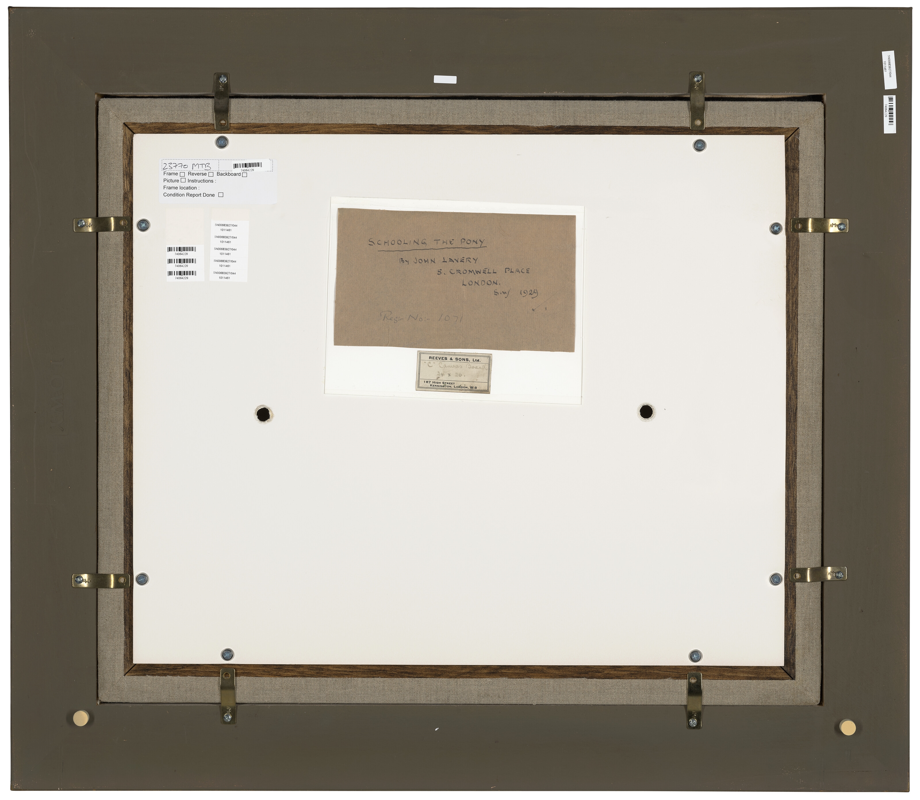 Artwork by John Lavery, Schooling the Pony, Made of offset