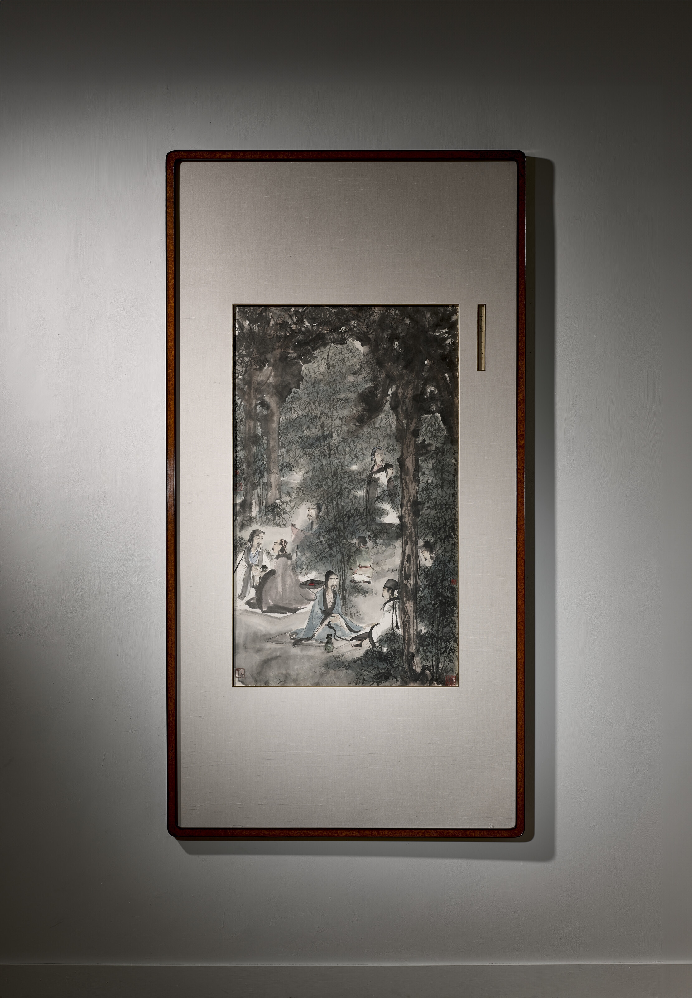 Artwork by Fu Baoshi, Seven Sages of the Bamboo Grove, Made of Ink and colour on paper