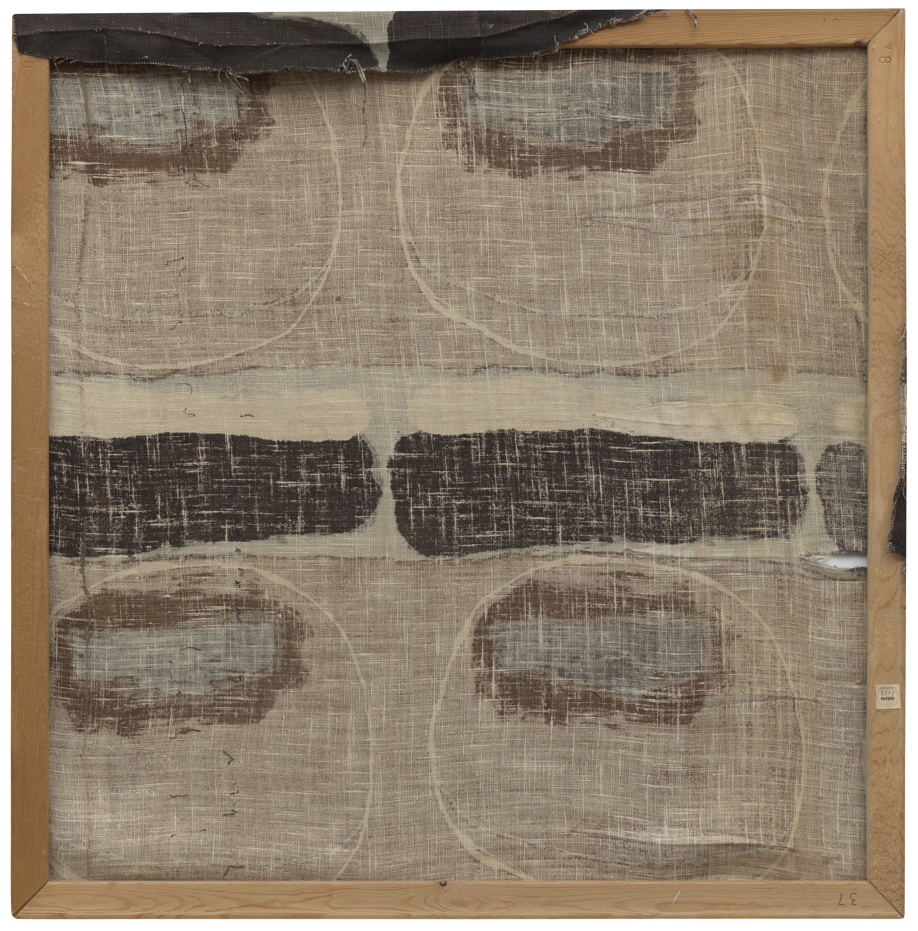 Artwork by William Scott, Whithorn, Made of screenprint in colours on linen