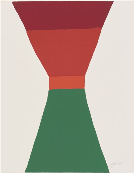 Red, Orange, Green by Jack Bush, Executed in 1965