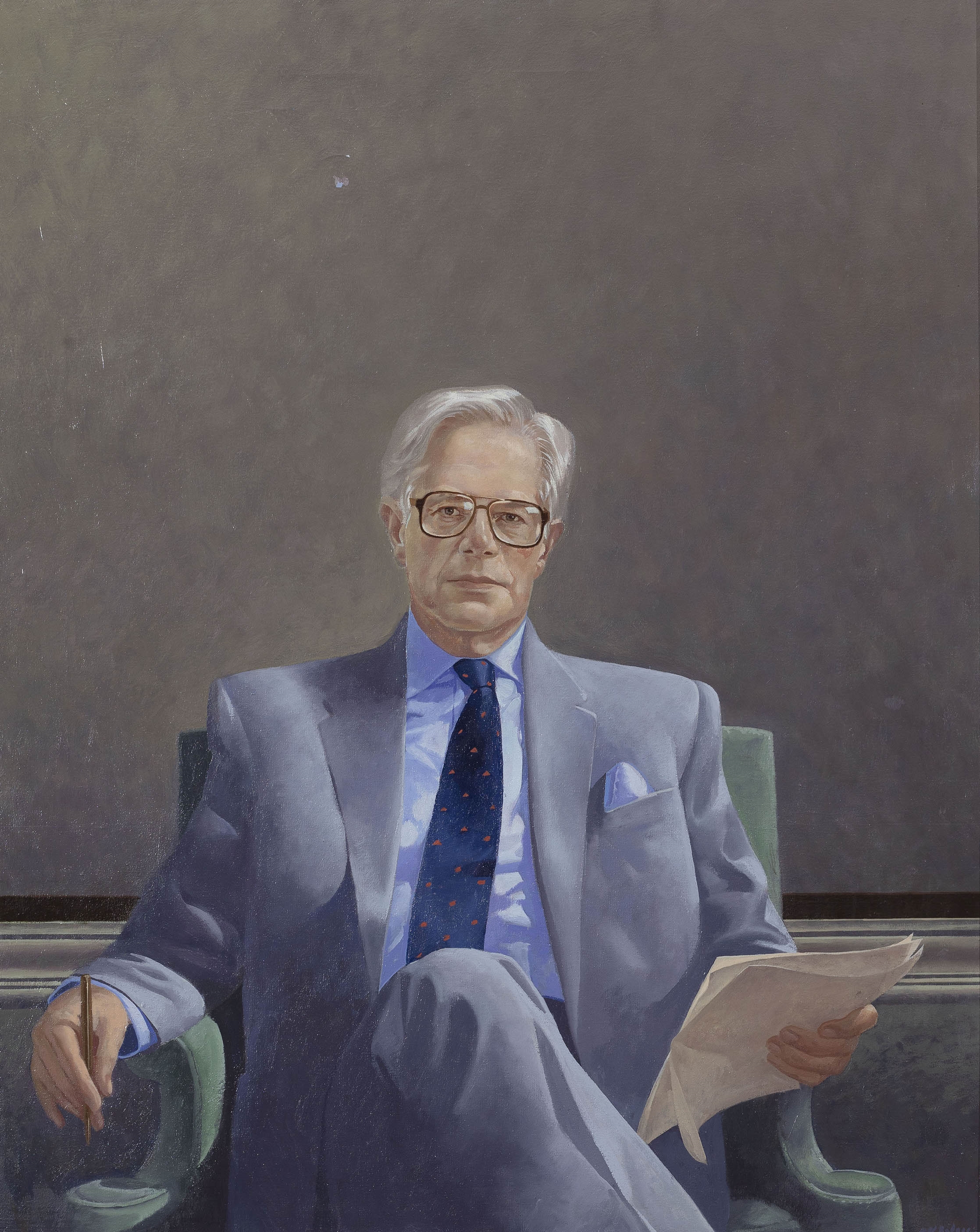 Artwork by Neil Rodger, Portrait of Julian Oglivy Thompson, Made of Oil On Canvas
