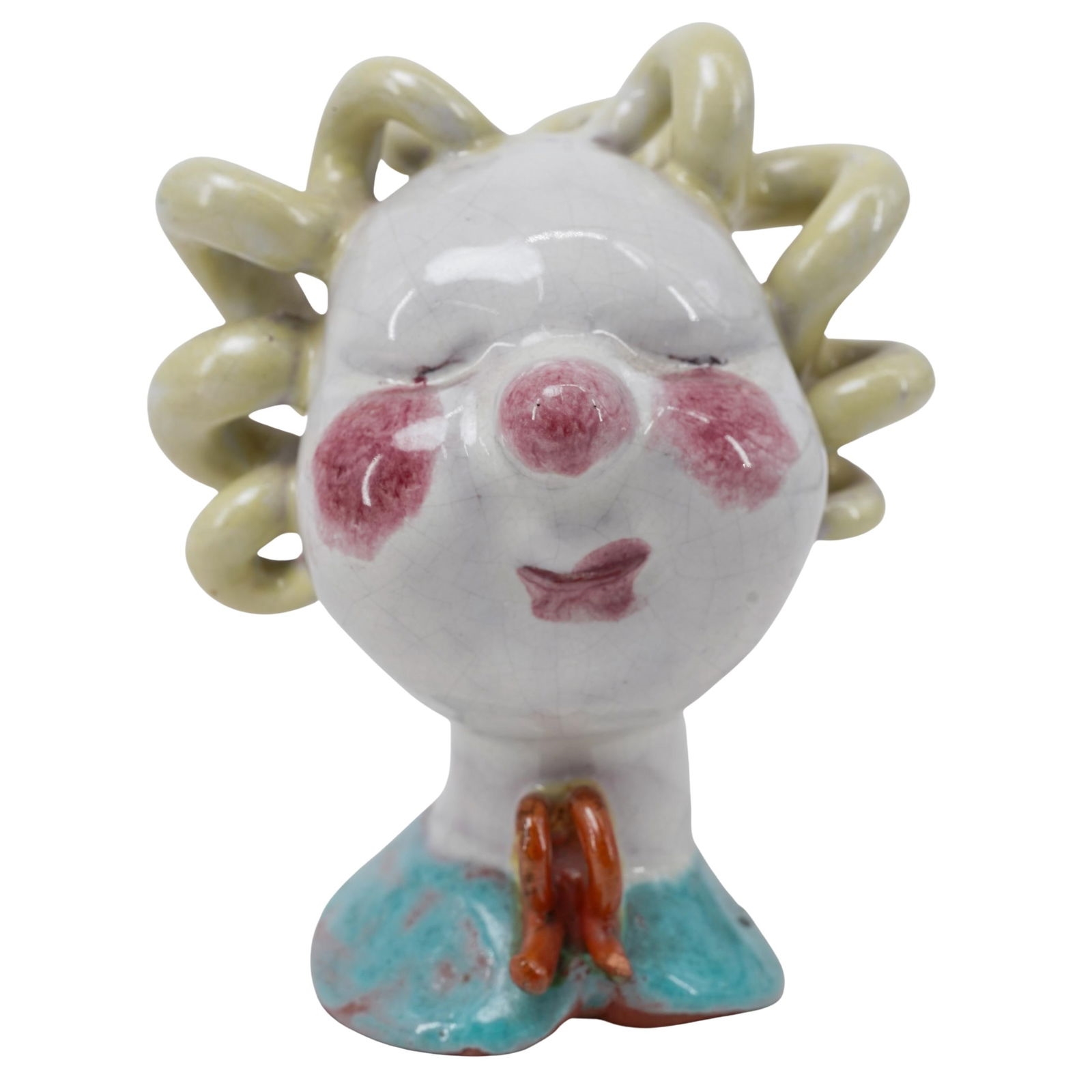 Artwork by Walter Bosse, Terracotta Clown Bust, Made of Terracotta